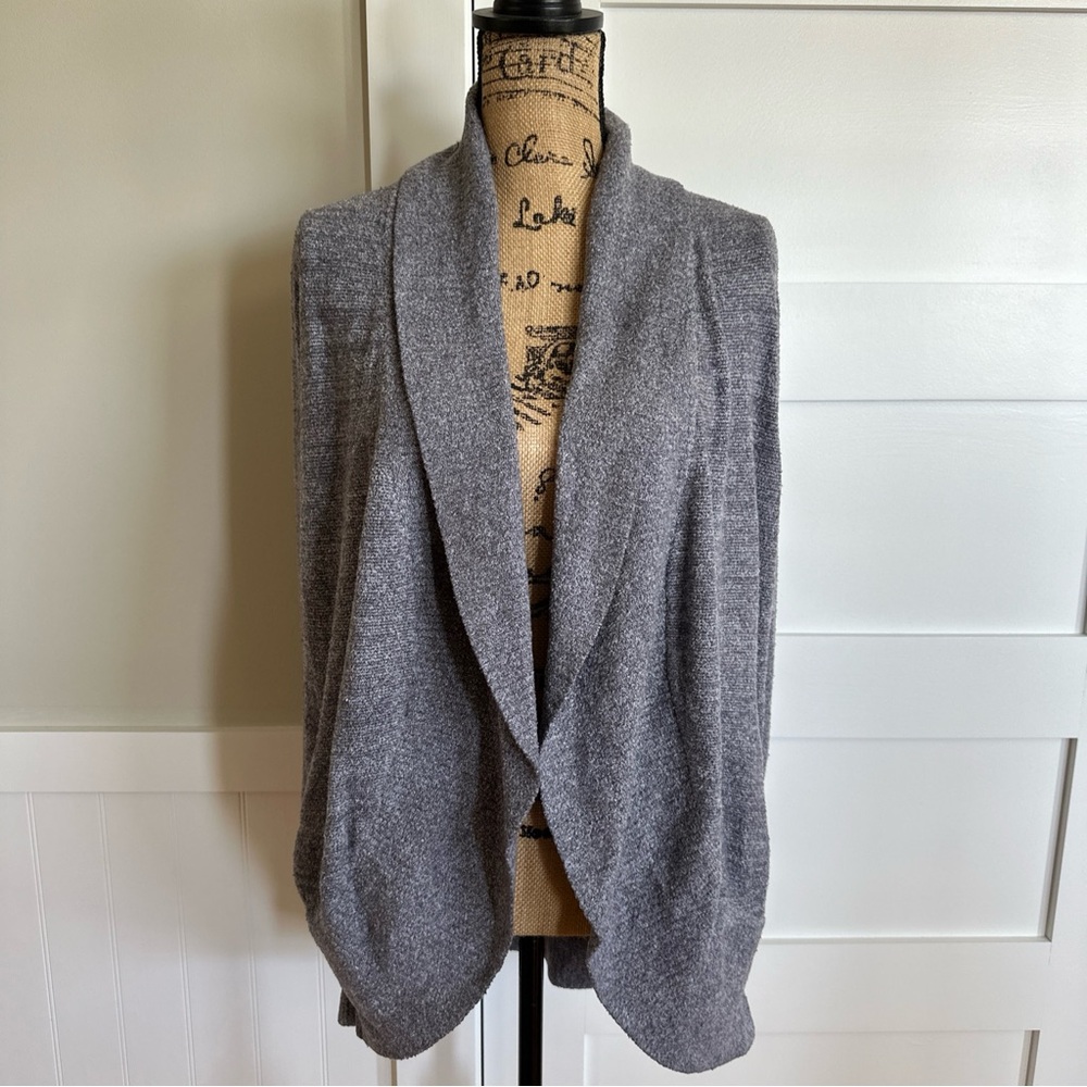 Barefoot Dreams Sweater Size M Cardigan Cozy Soft Lounge Gray Cozy Chic Lite
